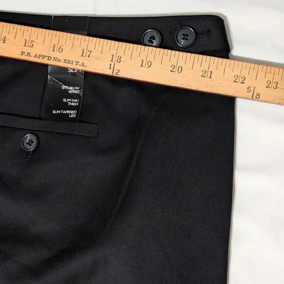 Jones New York Womens Black Stretch Slim Fit Pants 20WP Petite Runway Style - Picture 13 of 15
